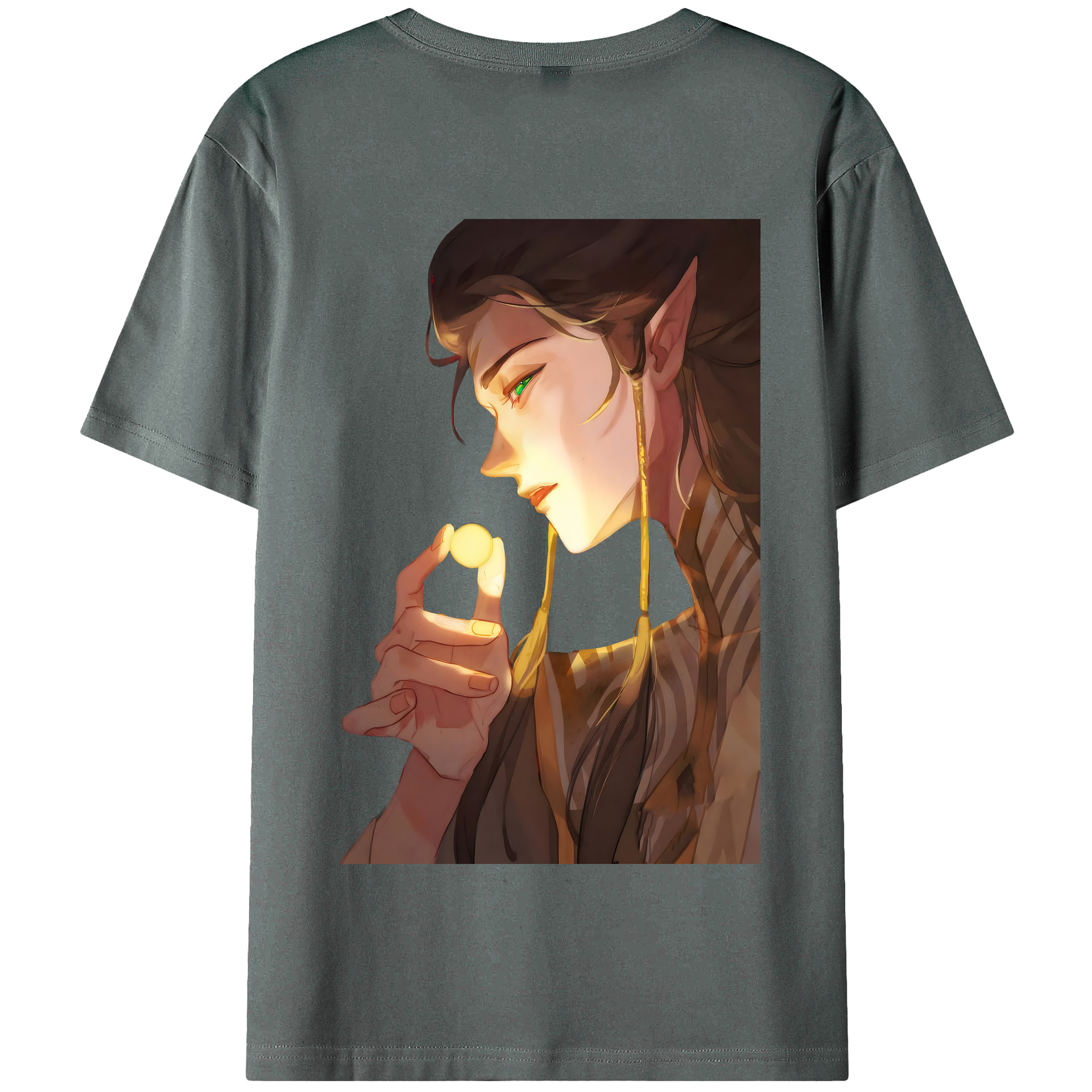 （画像用） Ne Zha 2 ナタ 魔童の大暴れ 綿100％半袖Tシャツ（背面プリント）